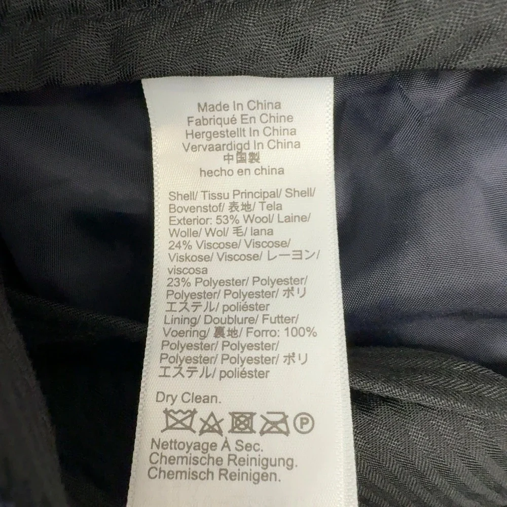 J Crew Thompson Dress Pants Mens 36x30 Blue Wool Blend Flat Front Professional